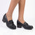 Franco Rossi Saddle Detail Block Heel Loafers - Black