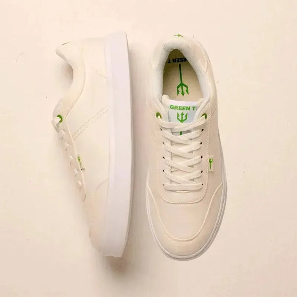 Green T Coastal Cruiser Sneaker - Natural White