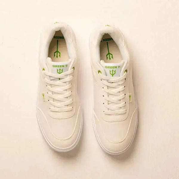 Green T Coastal Cruiser Sneaker - Natural White