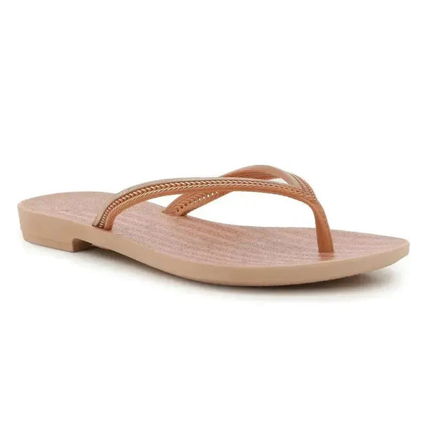 Grendha Acai Energia Thong Sandal - Brown Gold