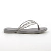 Grendha Amina Thong Slip On Sandals - Grey/Silver