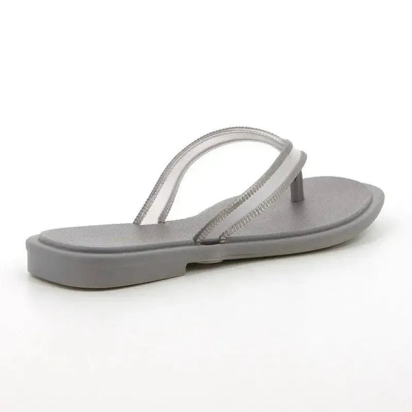 Grendha Amina Thong Slip On Sandals - Grey/Silver