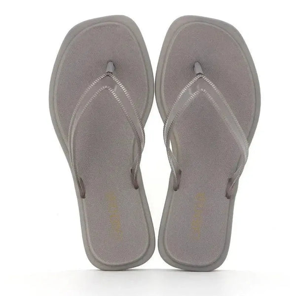 Grendha Amina Thong Slip On Sandals - Grey/Silver