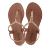 Grendha Amor Em Flor Sandal - Rose Gold Glitter