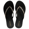 Grendha Amor Em Flor Thong Sandal - Black Glitter