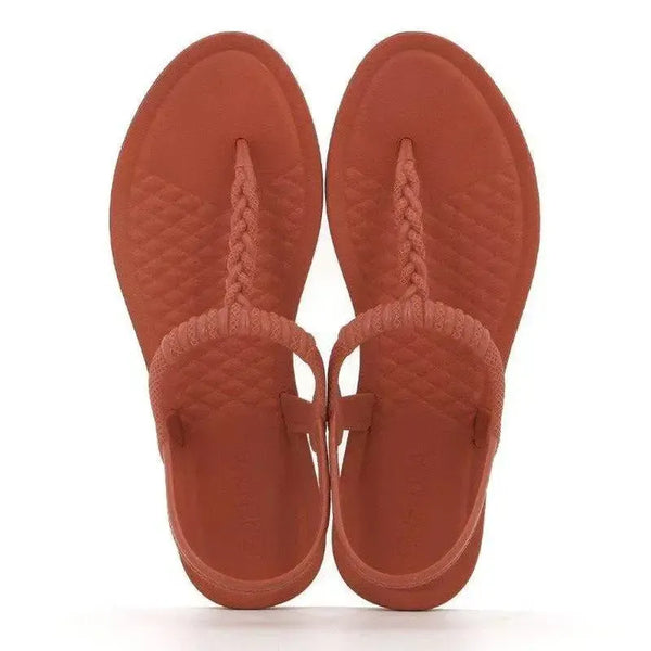 Grendha Back Strap Sandals - Nude