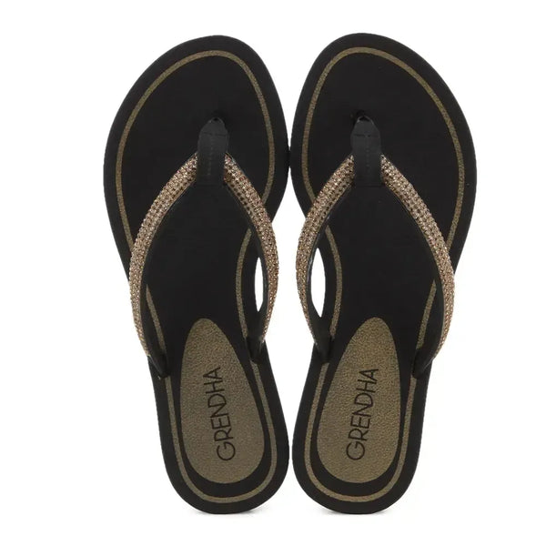 Grendha Brilho Rast Sandal - Black Brown