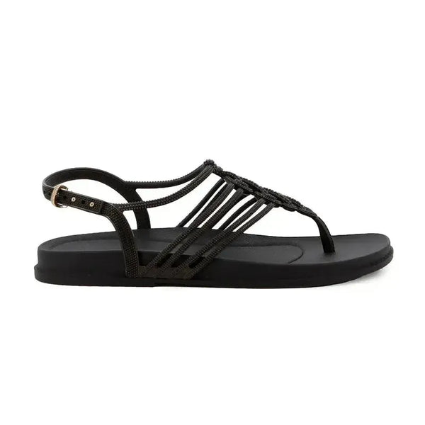 Grendha Detalhes Slingback Sandal - Black