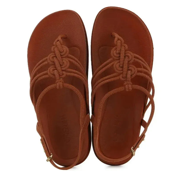 Grendha Detalhes Slingback Sandal - Brown