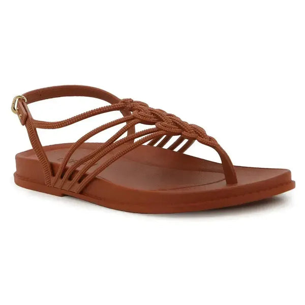 Grendha Detalhes Slingback Sandal - Brown
