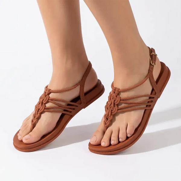 Grendha Detalhes Slingback Sandal - Brown