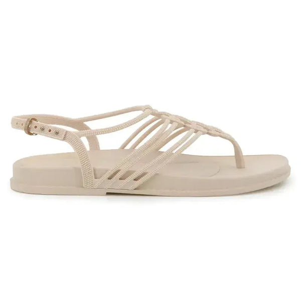 Grendha Detalhes Slingback Sandal - Off White