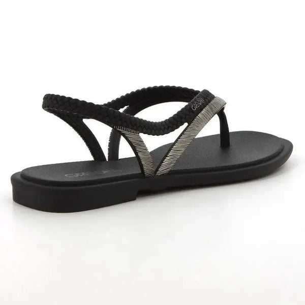 Grendha Fern Thong Slingback Sandals - Black
