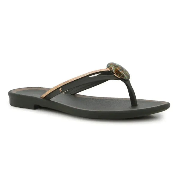 Grendha Irreverente Gem Thong Sandal - Dark Green