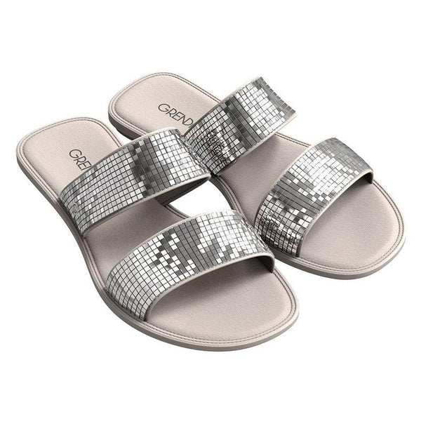 Grendha Layla Push In Sandals - Silver-Grendha-Buy shoes online