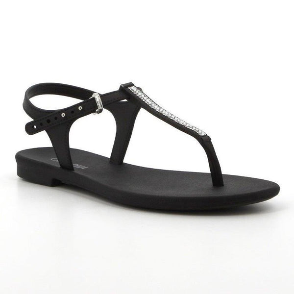 Grendha Slingback Sandals with Trim - Black-Grendha-Buy shoes online