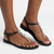 Grendha Slingback Sandals with Trim - Black