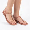 Grendha Slingback Sandals with Trim - Nude