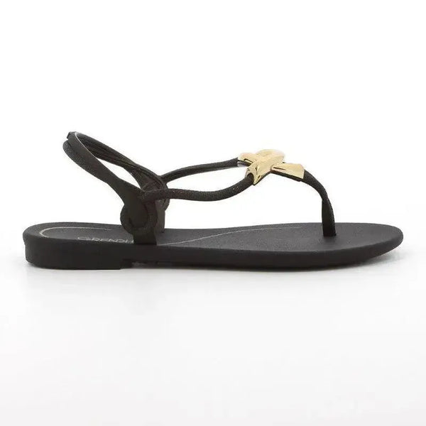 Grendha Slingback Thong Slip On - Black