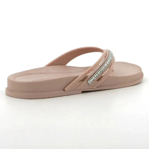 Grendha Thong Glitter Trim Sandal - Nude
