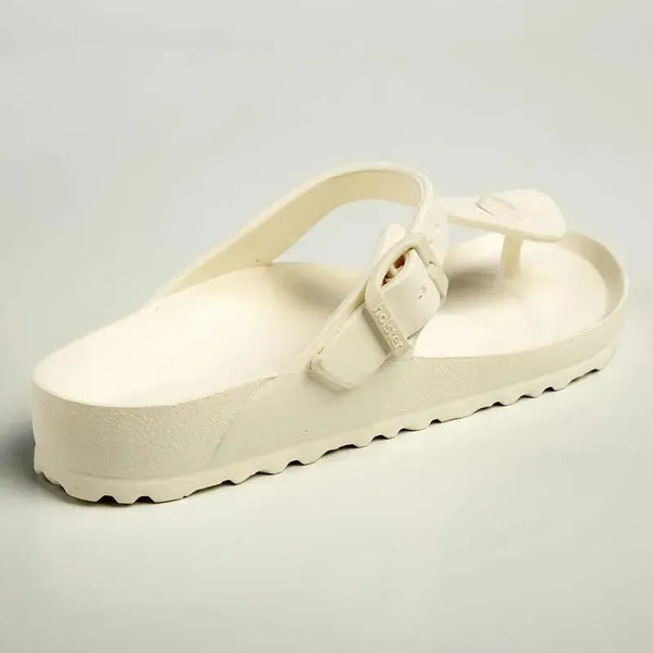 Holster Coastal Thong With Buckle Sandals - White