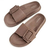 Holster Laze Buckle Push In Sandal - Natural