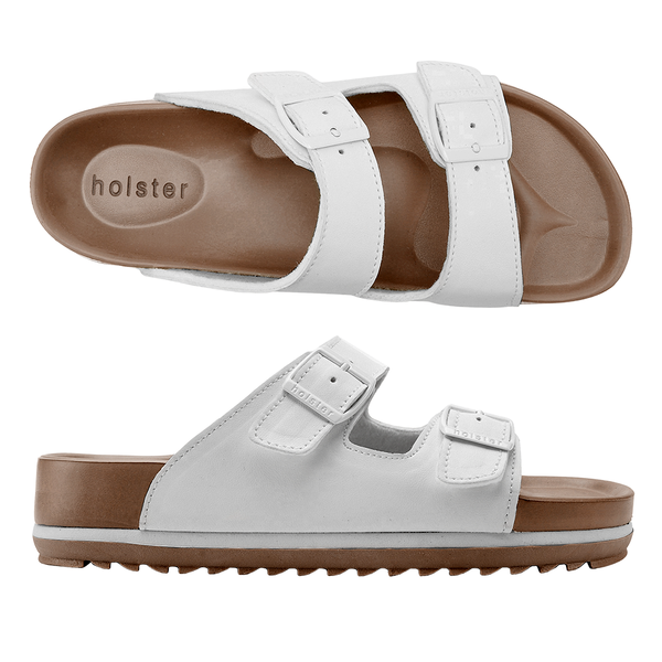 Holster Stride Double buckle Sandals - White