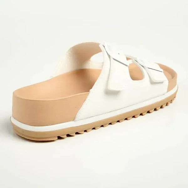 Holster Stride Double buckle Sandals - White