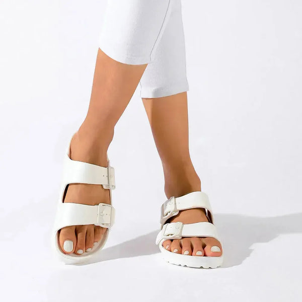 Holster Sundreamer Double Buckle Sandal - White