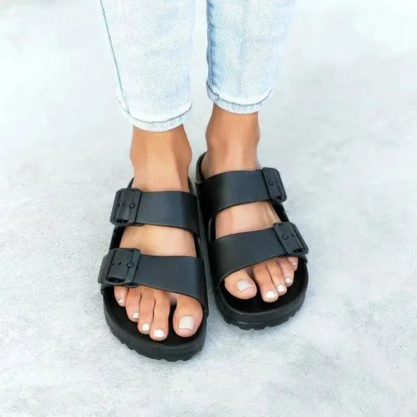 Holster Sundreamer Double Buckle Sandals - Black