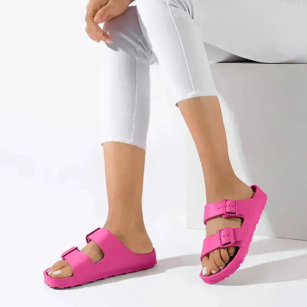 Holster Sundreamer Double Buckle Sandals - Hot Pink