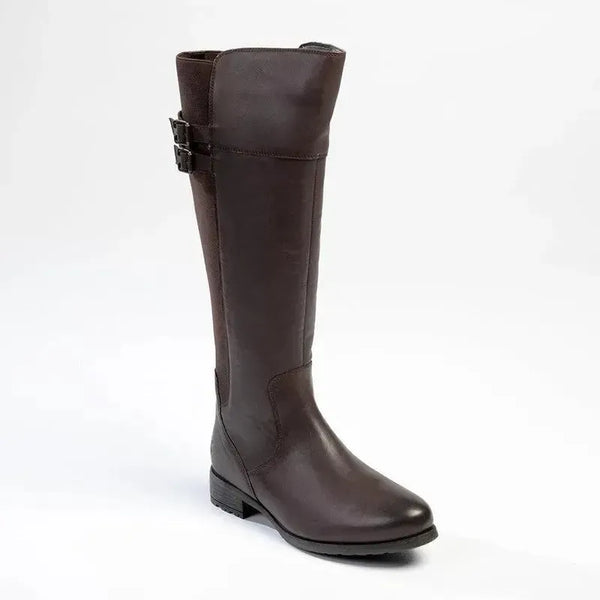Hush Puppies Arla Leather Rider Boot - Chocolate