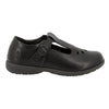 Hush Puppies Crown Kids T-Bar School Shoes - Black