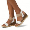 Hush Puppies Freha Leather Nappa Wedge Sandal - White