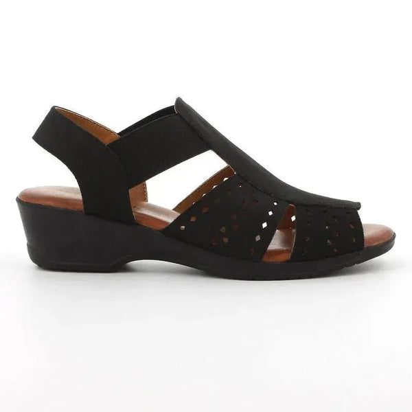 Hush Puppies Genny Leather Strap Sandals - Black