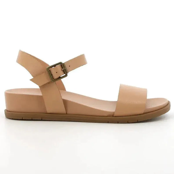 Hush Puppies Graice Leather Sandals - Nude