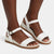 Hush Puppies Graice Leather Sandals - White