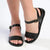 Hush Puppies Graice Leather Strap Sandals - Black