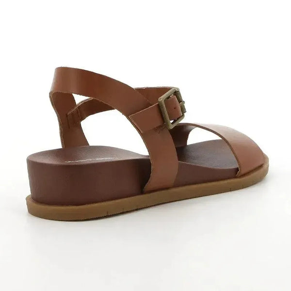 Hush Puppies Graice Leather Strap Sandals - Gognac