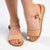 Hush Puppies Graice Leather Strap Sandals - Nude