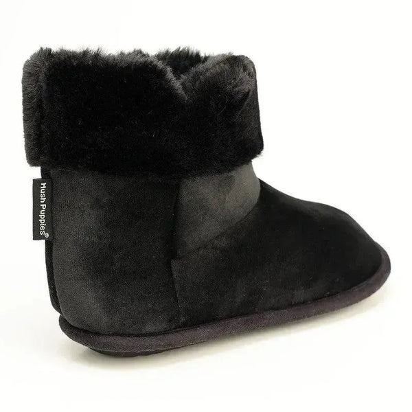 Hush Puppies Hi Top Slippers - Black