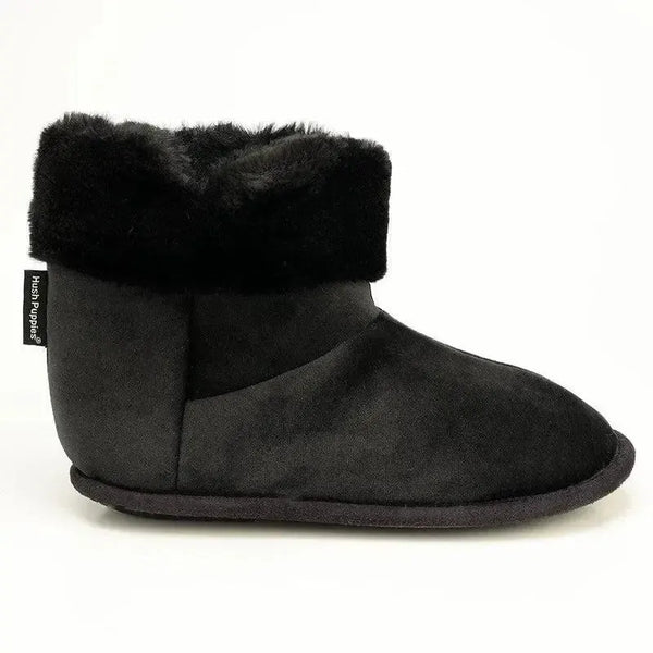 Hush Puppies Hi Top Slippers - Black