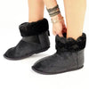 Hush Puppies Hi Top Slippers - Black