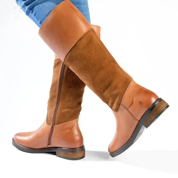 Hush Puppies Kitty Leather Rider Boot - Tan