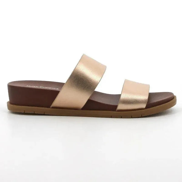 Hush Puppies Leather Edith Sandals - Rose Gold
