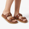 Hush Puppies Leather Hadley Sandals - Cognac