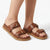 Hush Puppies Leather Hadley Sandals - Cognac