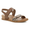 Hush Puppies Lucia Leather Wedge - Brown Snake