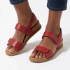 Hush Puppies Lucia Leather Wedge - Red