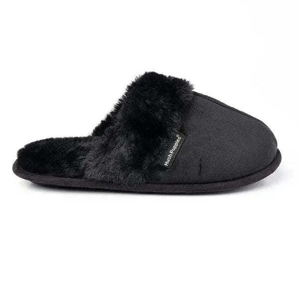 Hush Puppies Lunara Mule Slippers - Black